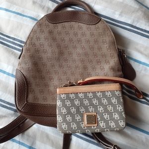 Dooney & Bourke mini backpack with coin purse